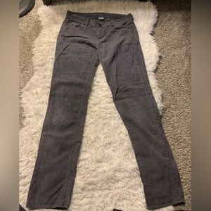 J crew low rise grey corduroy pants